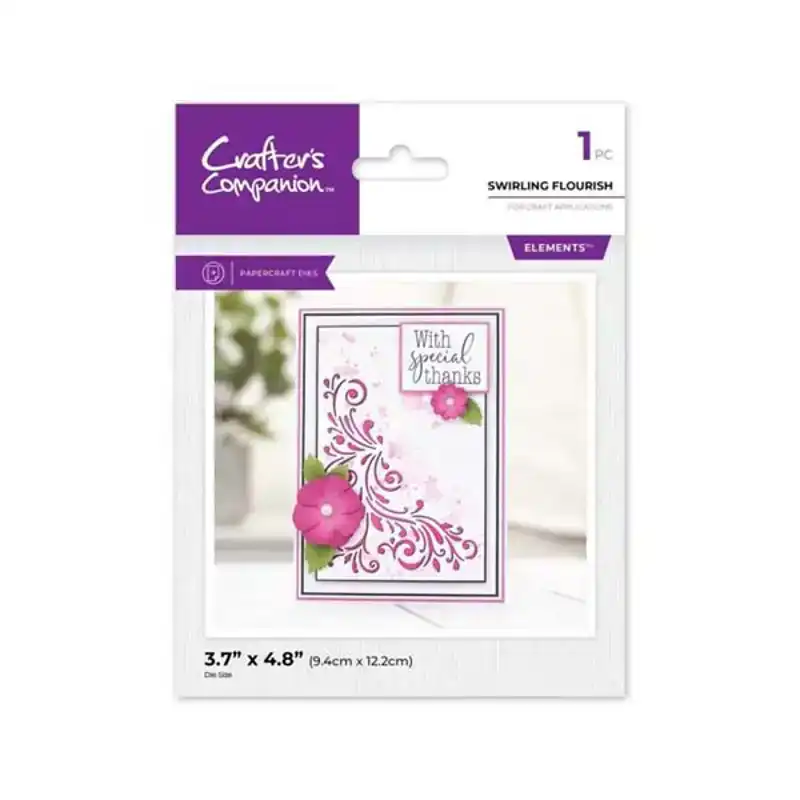 Snijmal elements - Swirling flourish- floral corner