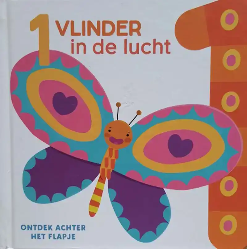 Ontdek achter het flapje 1 vlinder in de lucht