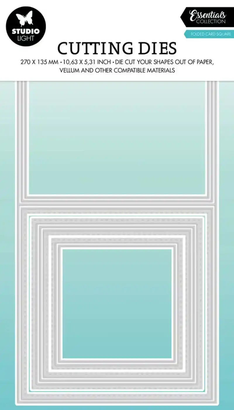 Studio Light snijmal Folded card square 13,5x27cm