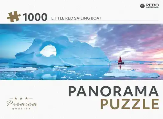 Legpuzzel Little Red Sailing Boat - panorama 1000 stukjes