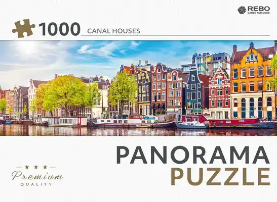 Legpuzzel Canal houses - panorama 1000 stukjes