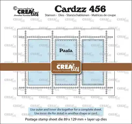 Crealies Cardzz rechthoekig postzegelvel Paula