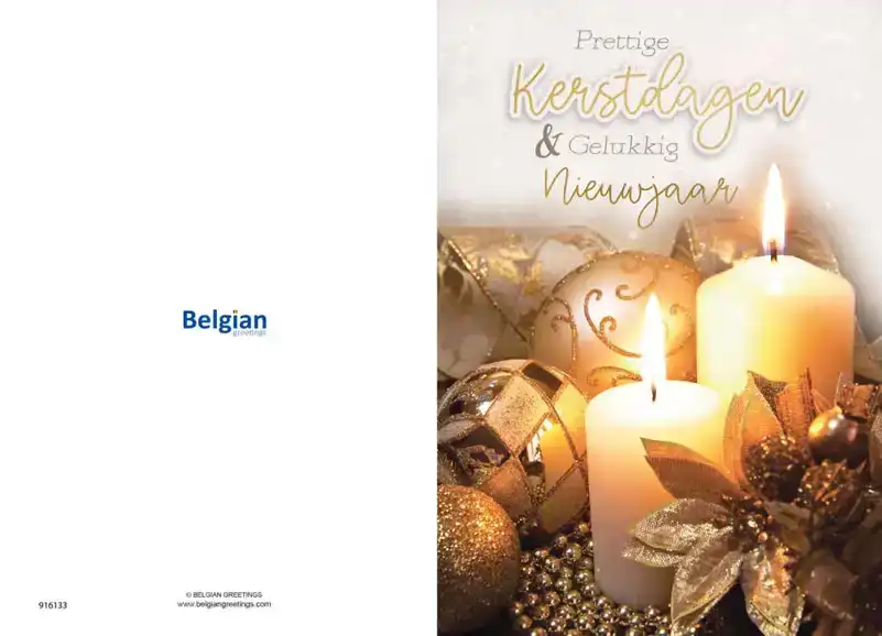 Kerstkaart 2025 Kerstdagen kaarsen
