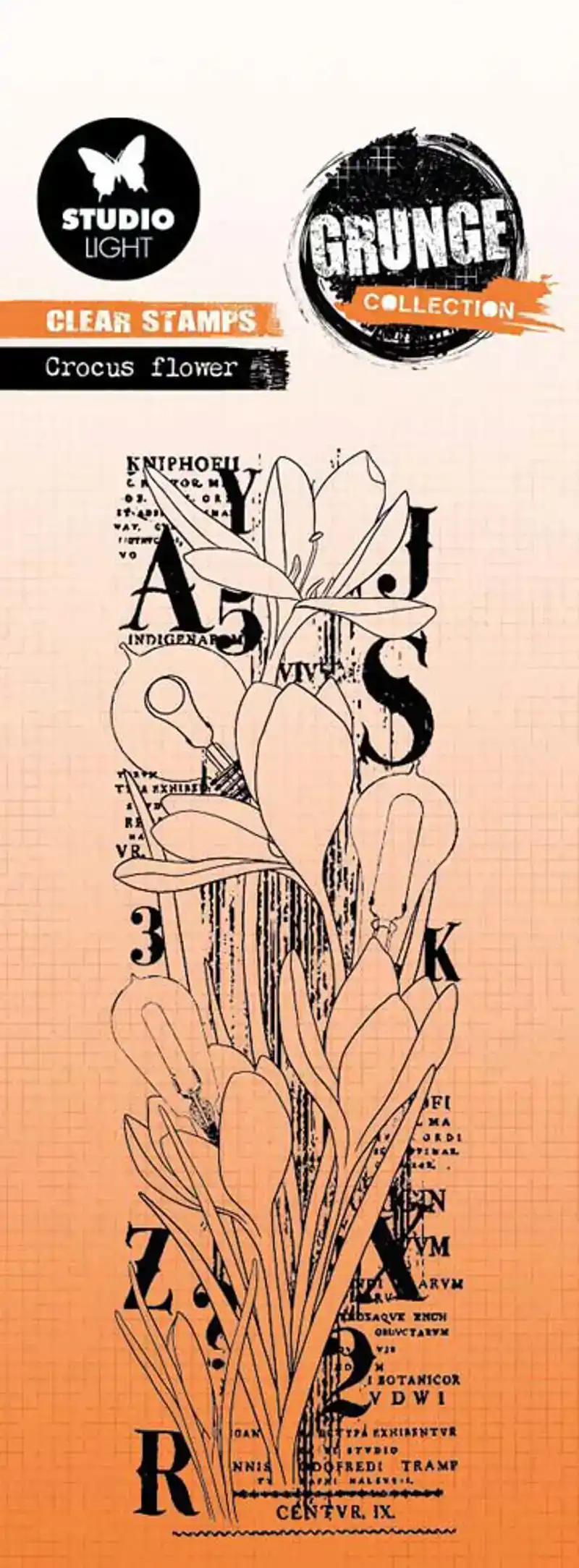 Studio Light Grunge Clear Stamp Crocus Flower