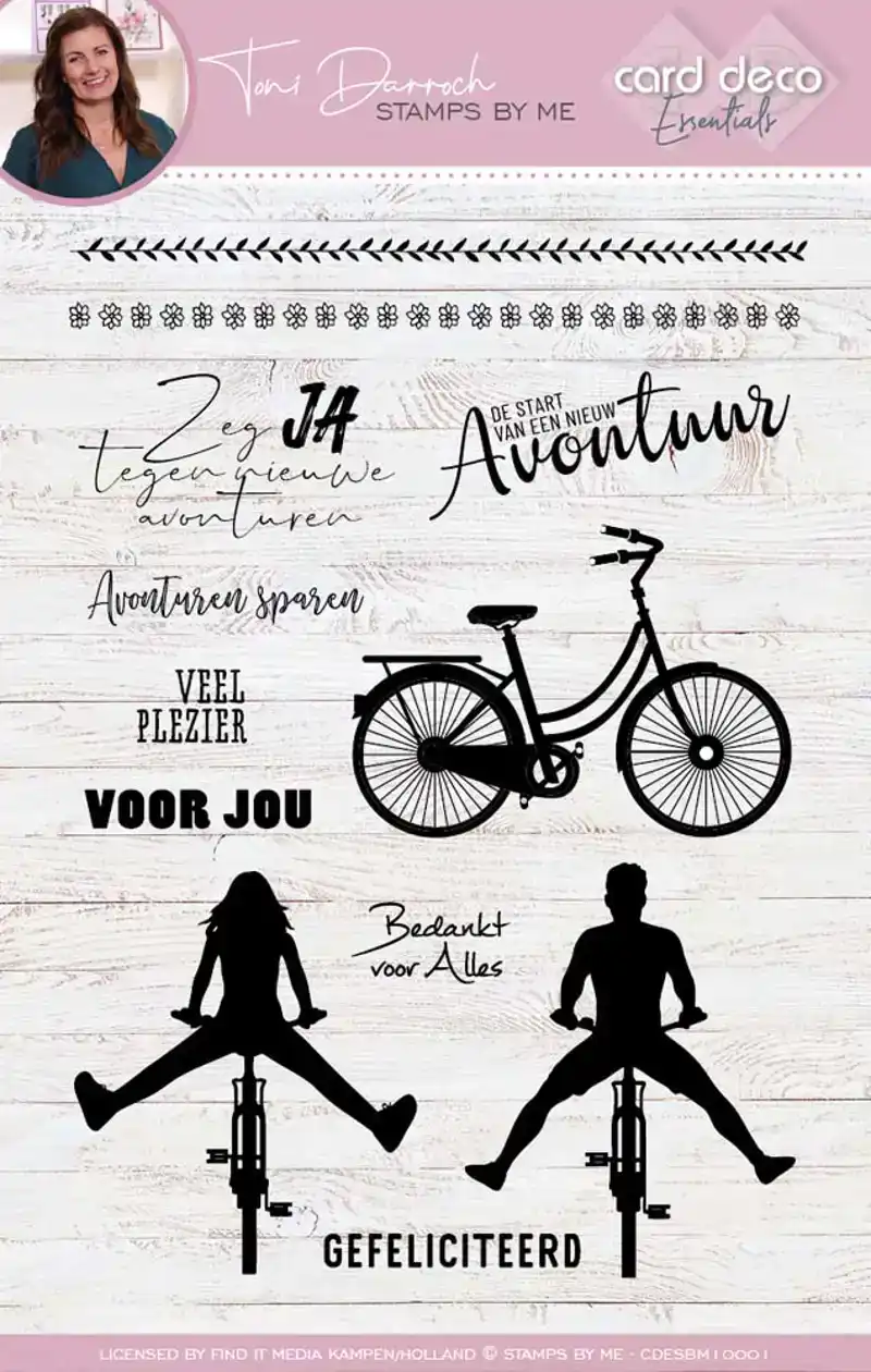 Clear stamps A5 Bicycles Toni Darroch