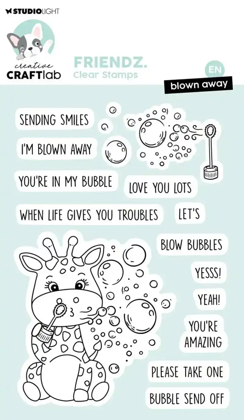 Creative Craftlab clear stamp blown away friendz