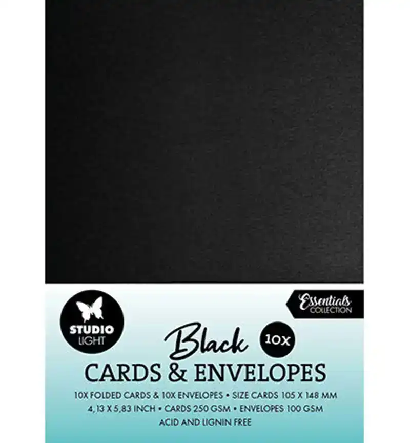 Cards & Envelopes Black A6