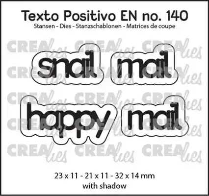 Crealies texto positivo snail mail / happy mail