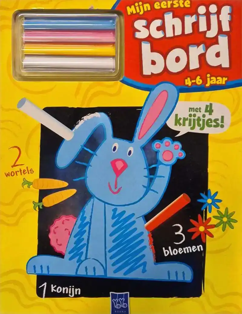 Mijn eerste schrijfbord met krijtjes 4-6 jaar Konijn