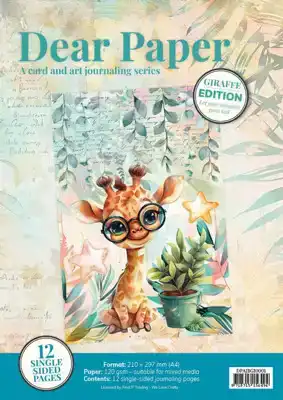 A card and art journaling serie dear paper backgrounds giraffe