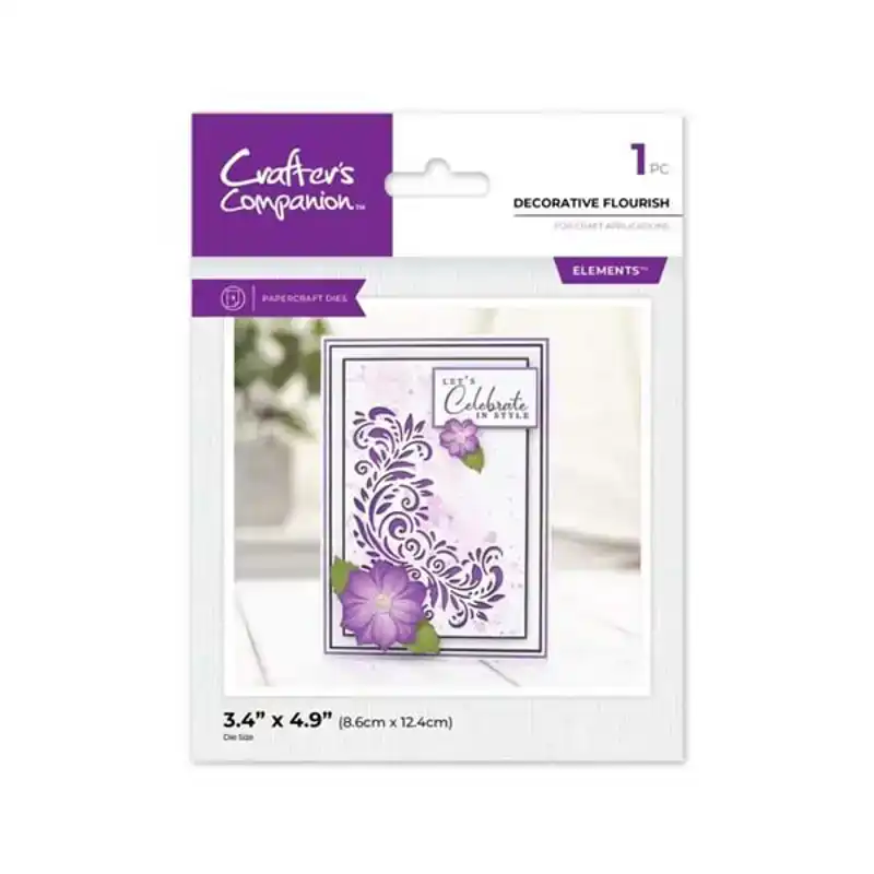 Snijmal elements - Decorative flourish- floral corner