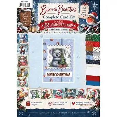 Berrie's Beauties Complete Card Kit Christmas Stamps Animals