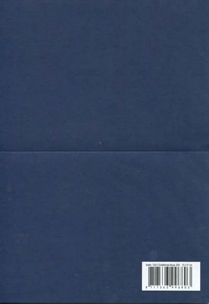 Karton satijn kerst blauw A5 10vel