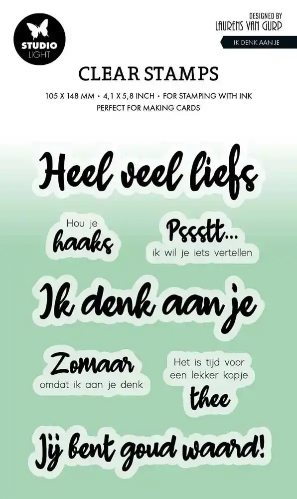 By Laurens Clear Stamp Ik Denk Aan Je
