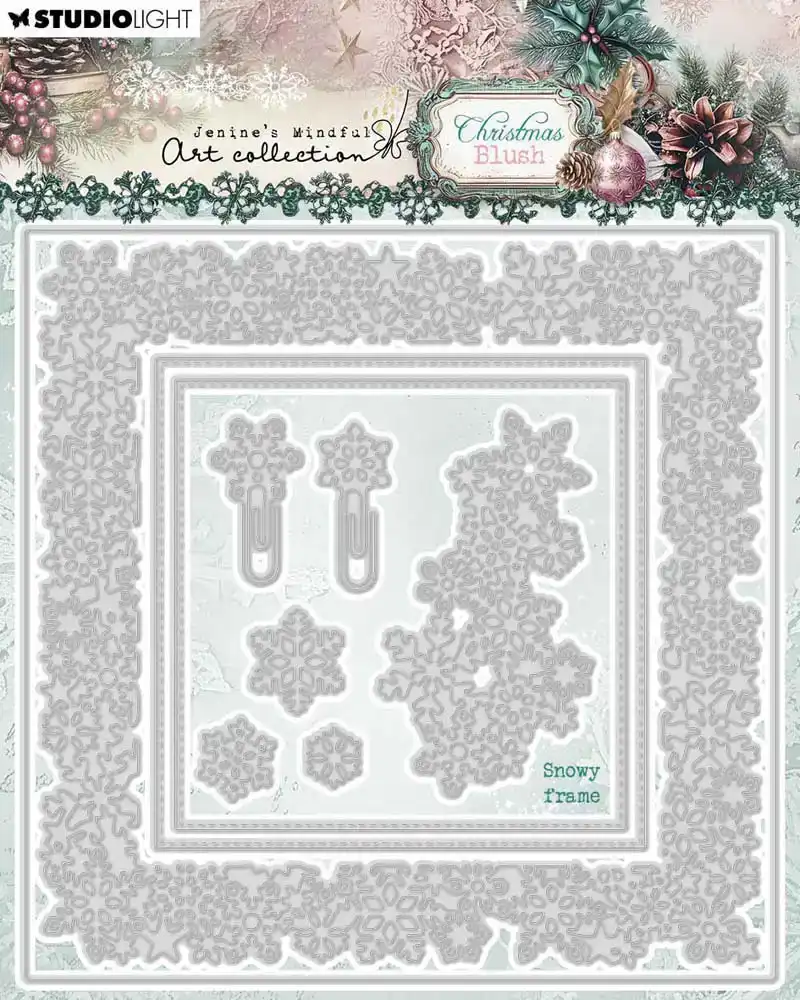 JMA Snijmal Snowy frame Christmas Blush