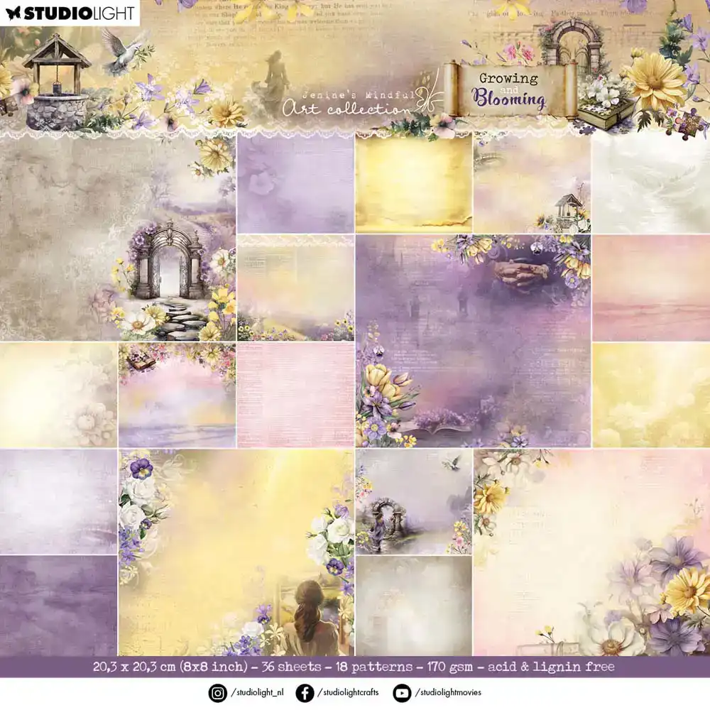 Jma Growing & Blooming Designer Paper Pad Background
