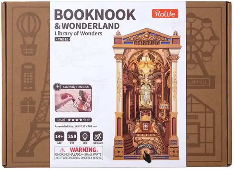 Robotime Book Nook Library of Wonders