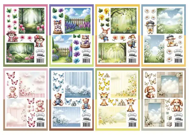 Crealies bundel 8 knipvellen Lente