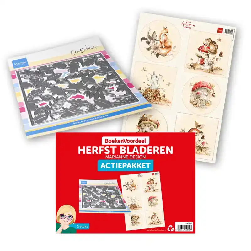 Actie Pakket Herfst Bladeren Marianne Design