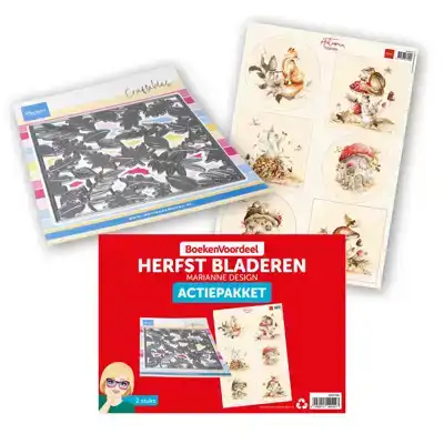 Actie Pakket Herfst Bladeren Marianne Design