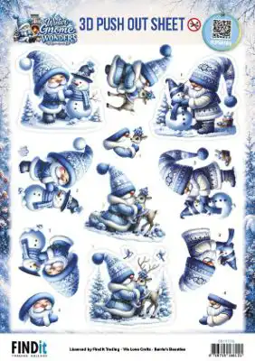 Berries Beauties 3D Pushoutvel Winter Gnome Wonders Frosty Friends