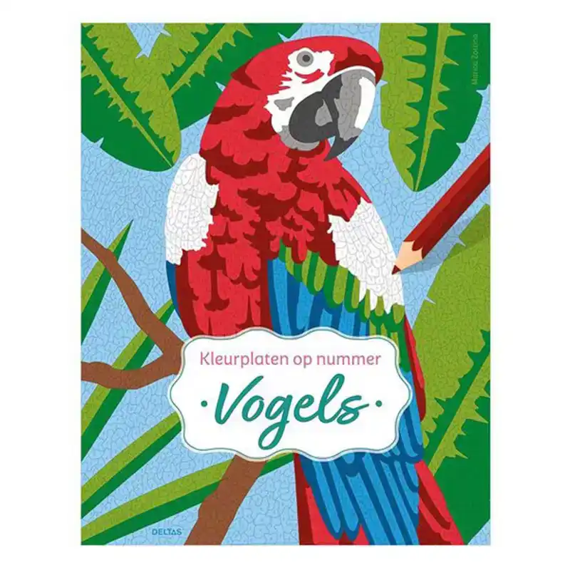 Kleurplaten op nummer Vogels