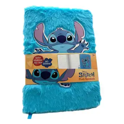 Pluche notitieboek Stitch blauw