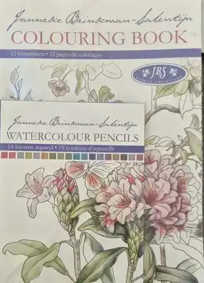 Janneke brinkman colouring Book Roze bloem vilnder