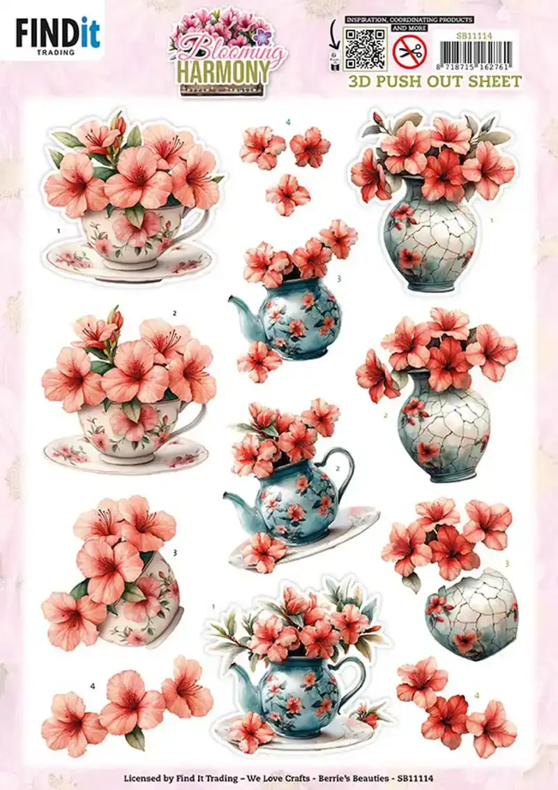 3D Pushout Sheet Berries Beauties Blooming Harmony Blooming Elegance