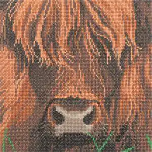 Crystal Art Kit 30x30cm Highland Cow Full