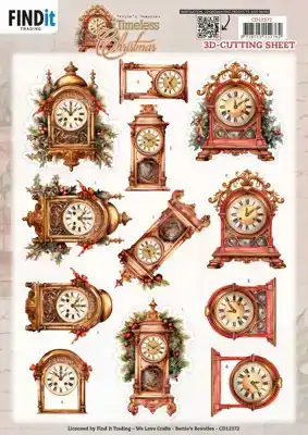Berries Beauties timeless christmas knipvelset timeless clock/devices
