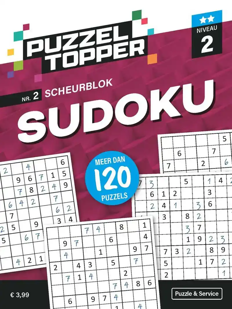Puzzelblok sudoku 2 punt nr.2 Puzzeltopper