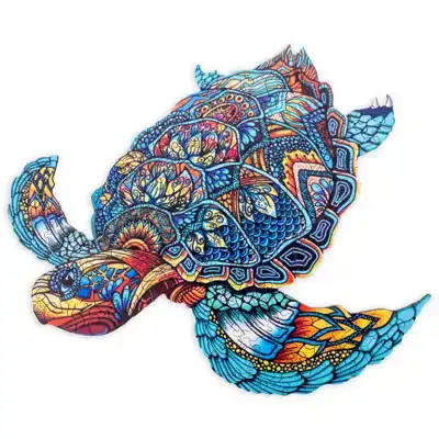 Houten puzzel Schildpad A4 formaat