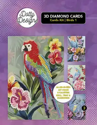 Dotty Designs Diamond 3D Cards Kit 03 Birds