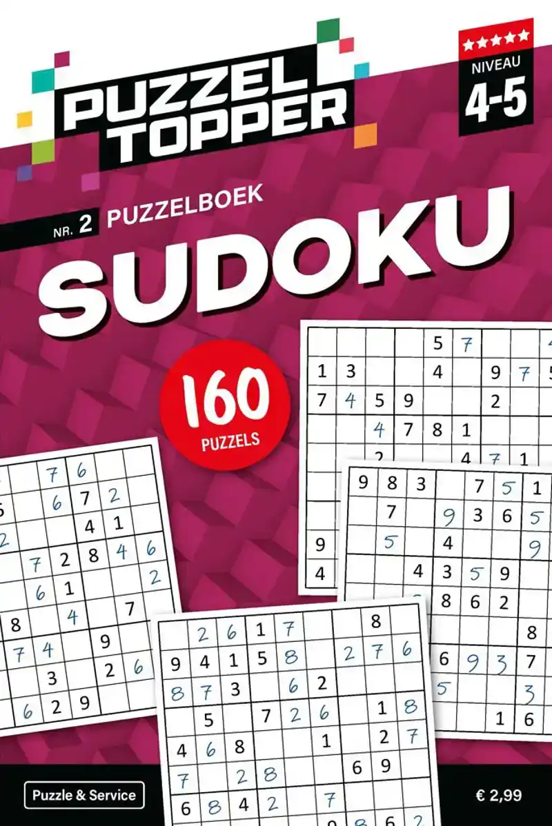 96 pag. sudoku 4-5 stippen nr.2 puzzeltopper<br>