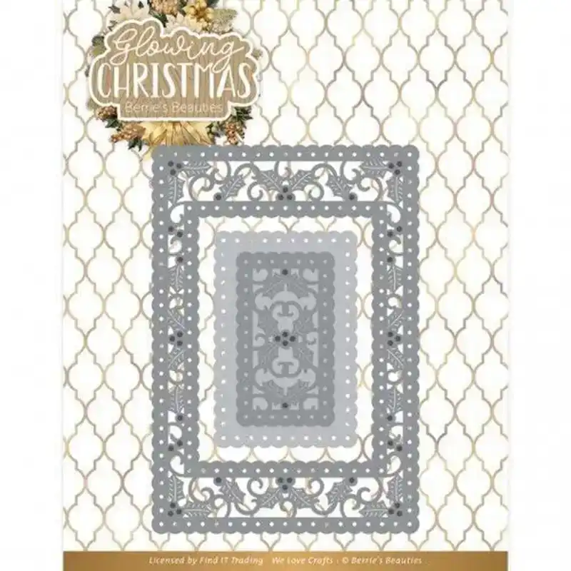 BB Glowing Christmas snijmal glowing frame rectangle