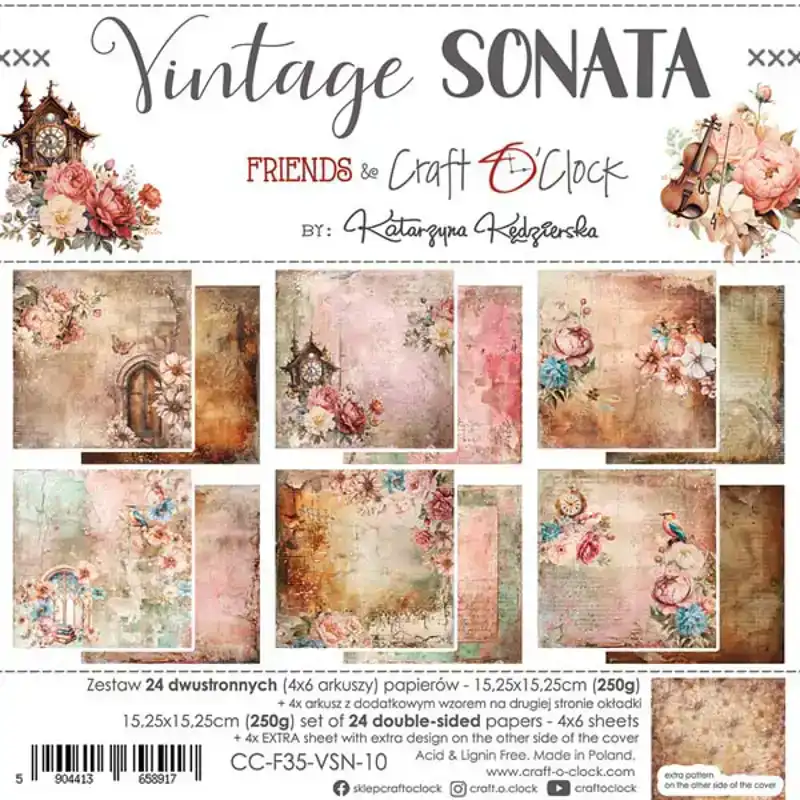 Craft O Clock Vintage sonata 15x15 pads