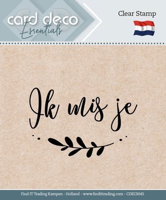 Card Deco Essentials stempel ik mis je