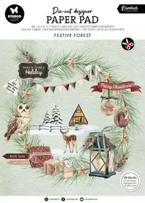 Studio Light die-cut design paper pad Festive Forest
