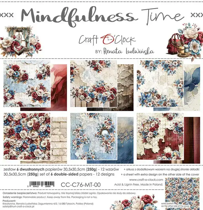Craft o’Clock mindfulness time papierpakket 30,5 x 30,5cm