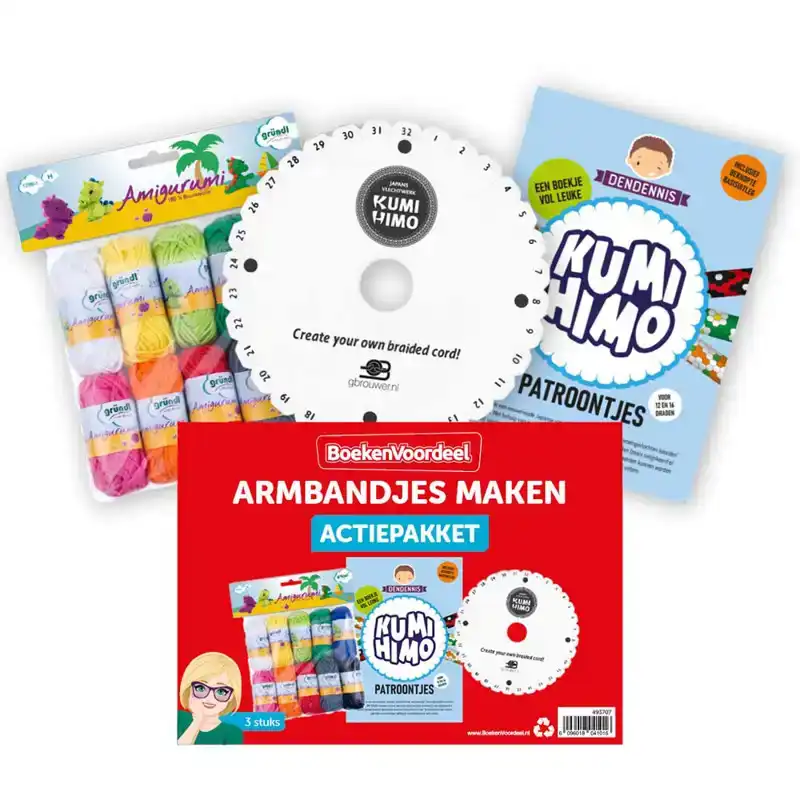 Actie pakket armbandjes maken met de Kumihimo schijf