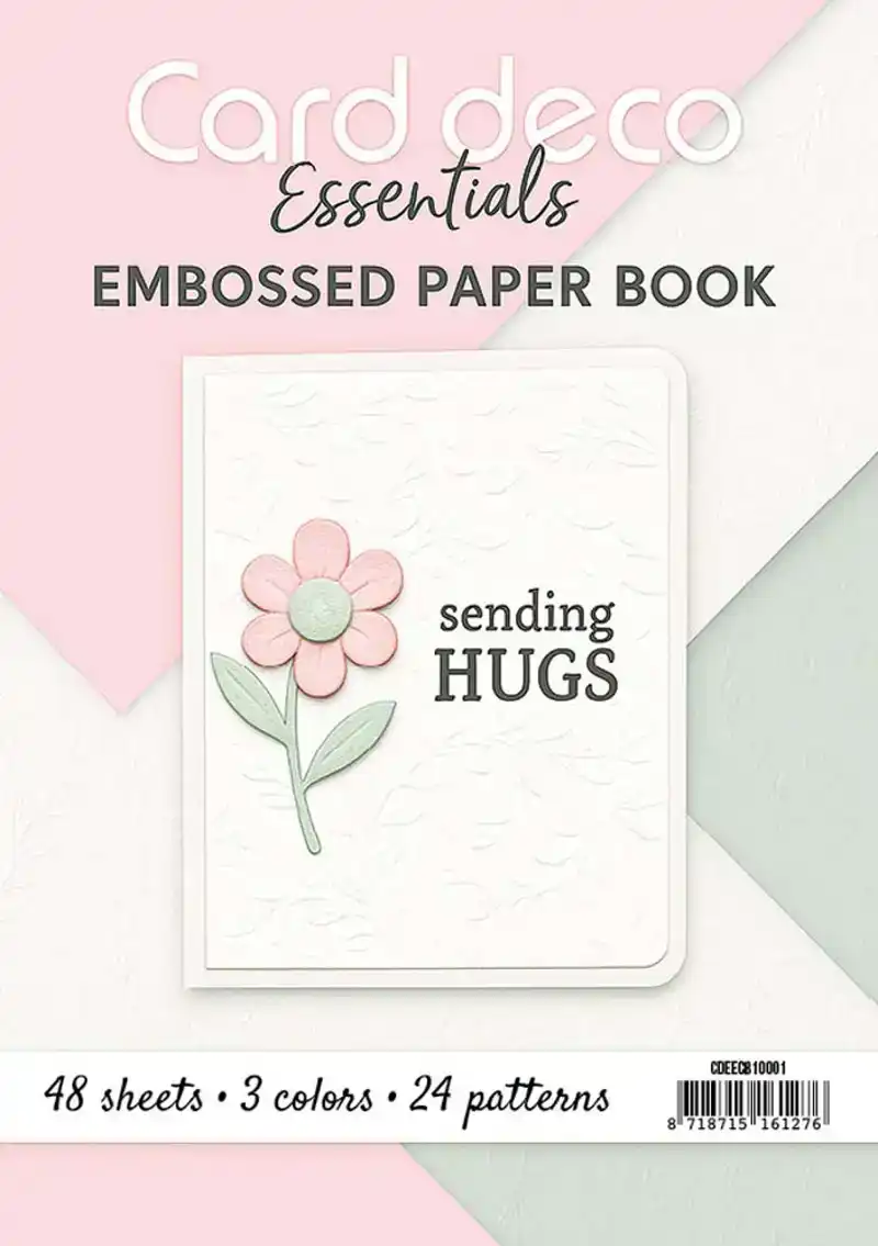 Embossed paper book Card Deco Essentials