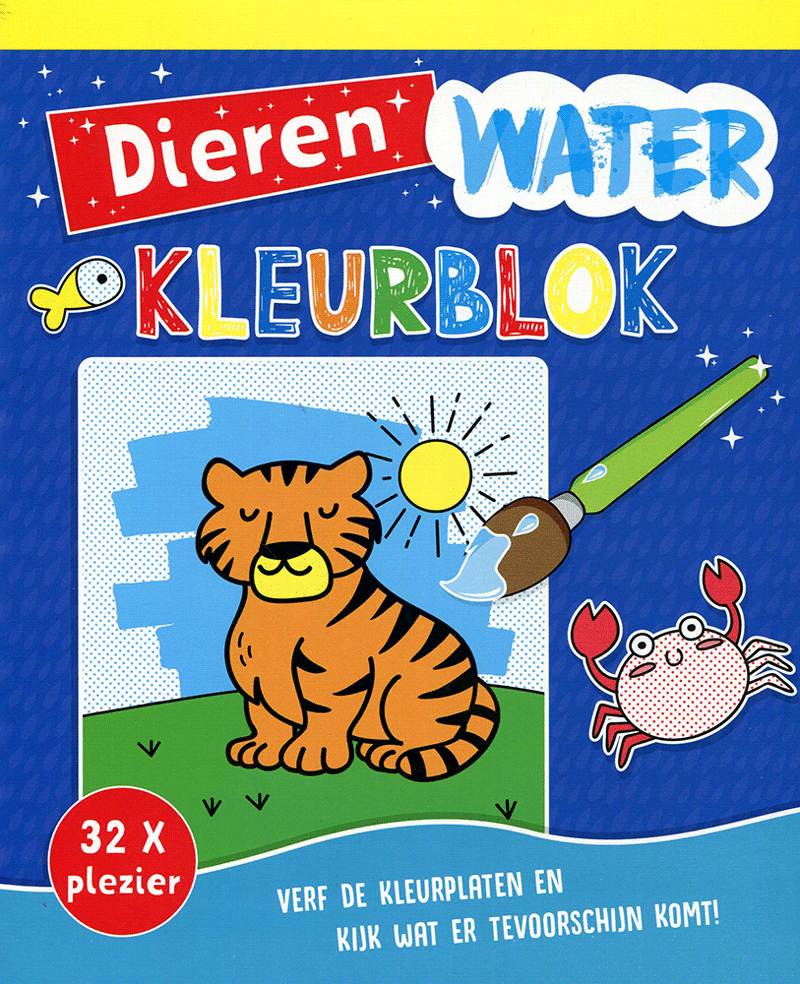 Waterkleurblok dieren