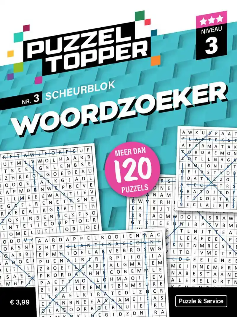 Puzzelblok woordzoeker 3 punt nr.3 Puzzeltopper