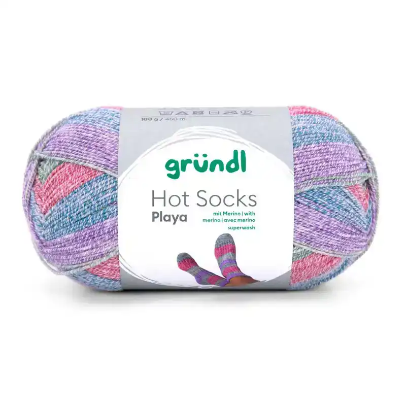 Hot Socks playa 06 paars/blauw/roze/groen