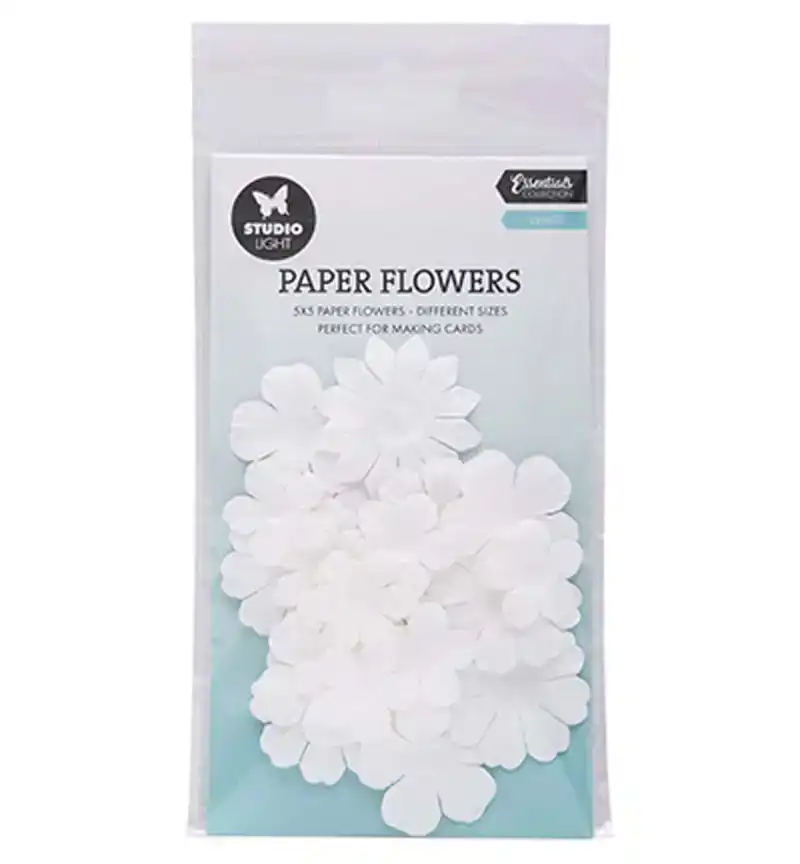 Paper flowers 25x wit