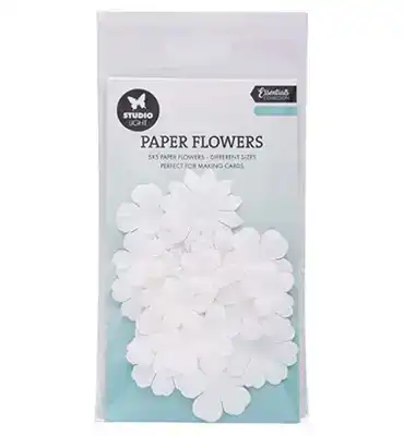 Paper flowers 25x wit