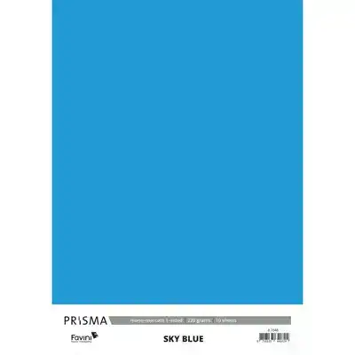 Karton Prisma Favini blauw 10vel A4 220gr