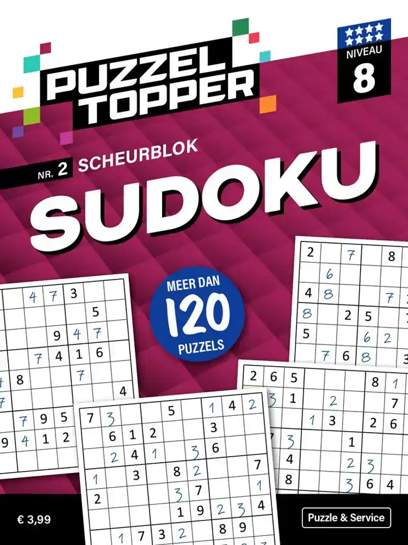 Puzzelblok sudoku 8 punt nr.2 puzzeltopper