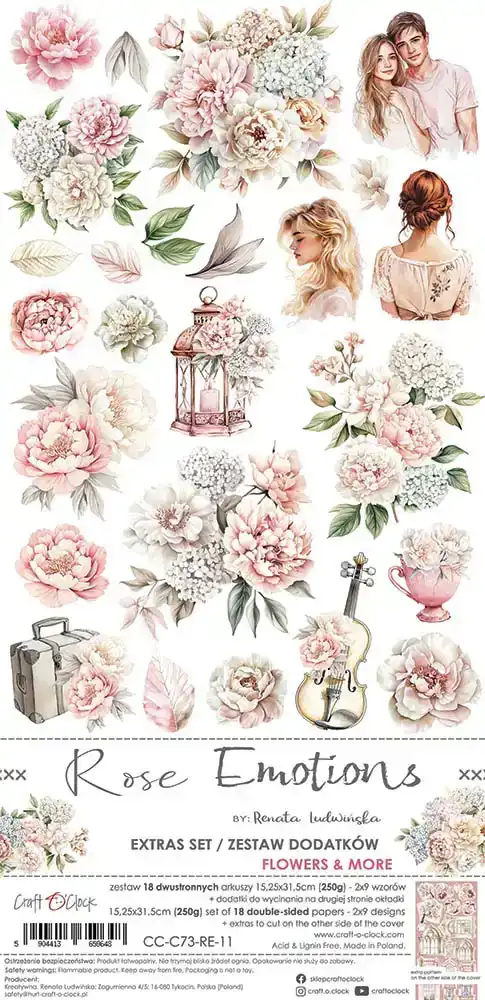Craft O Clock Rose Emotions Extra Set Flowers